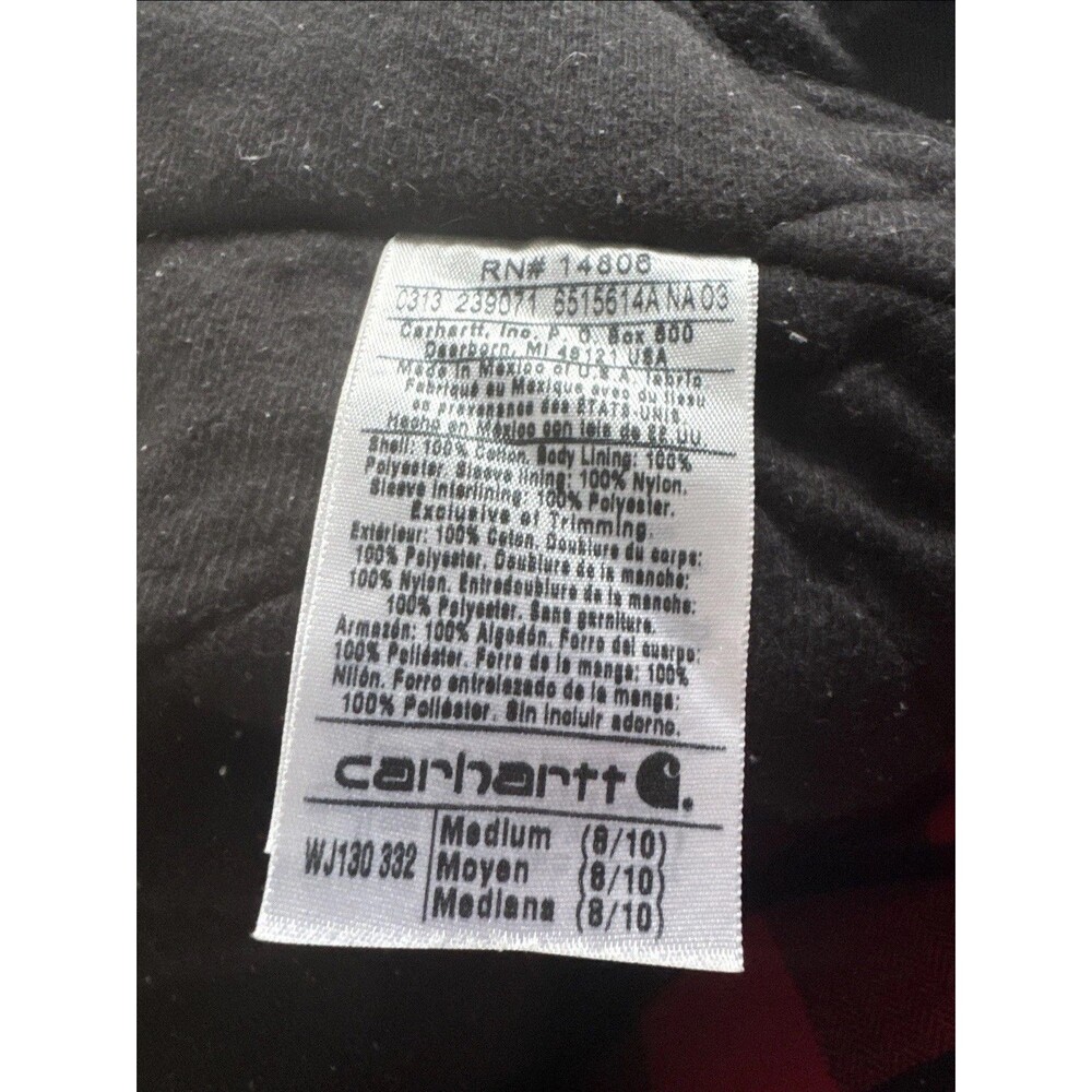 Carhartt Quilted Zip Up Workwear Jacket medium 8/10 Women’s Baby Blue Rare - Picture 3 of 11